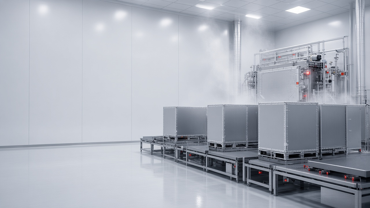 Insulated cargo in a clean temperature-controlled facility